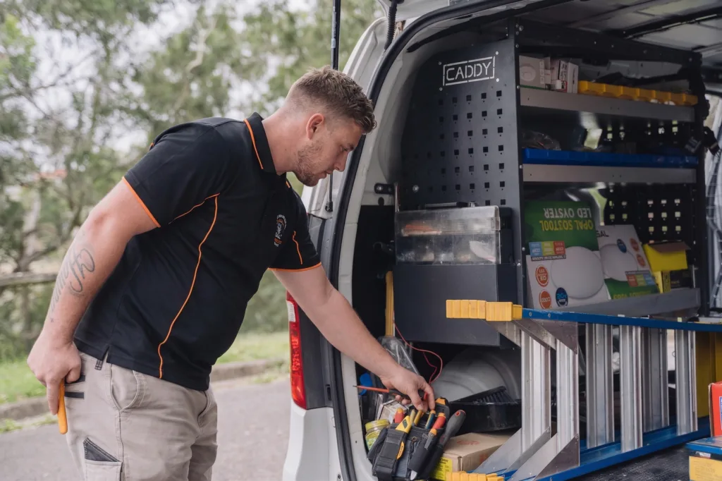 Licensed Kings Langley electrician working on a residential job
